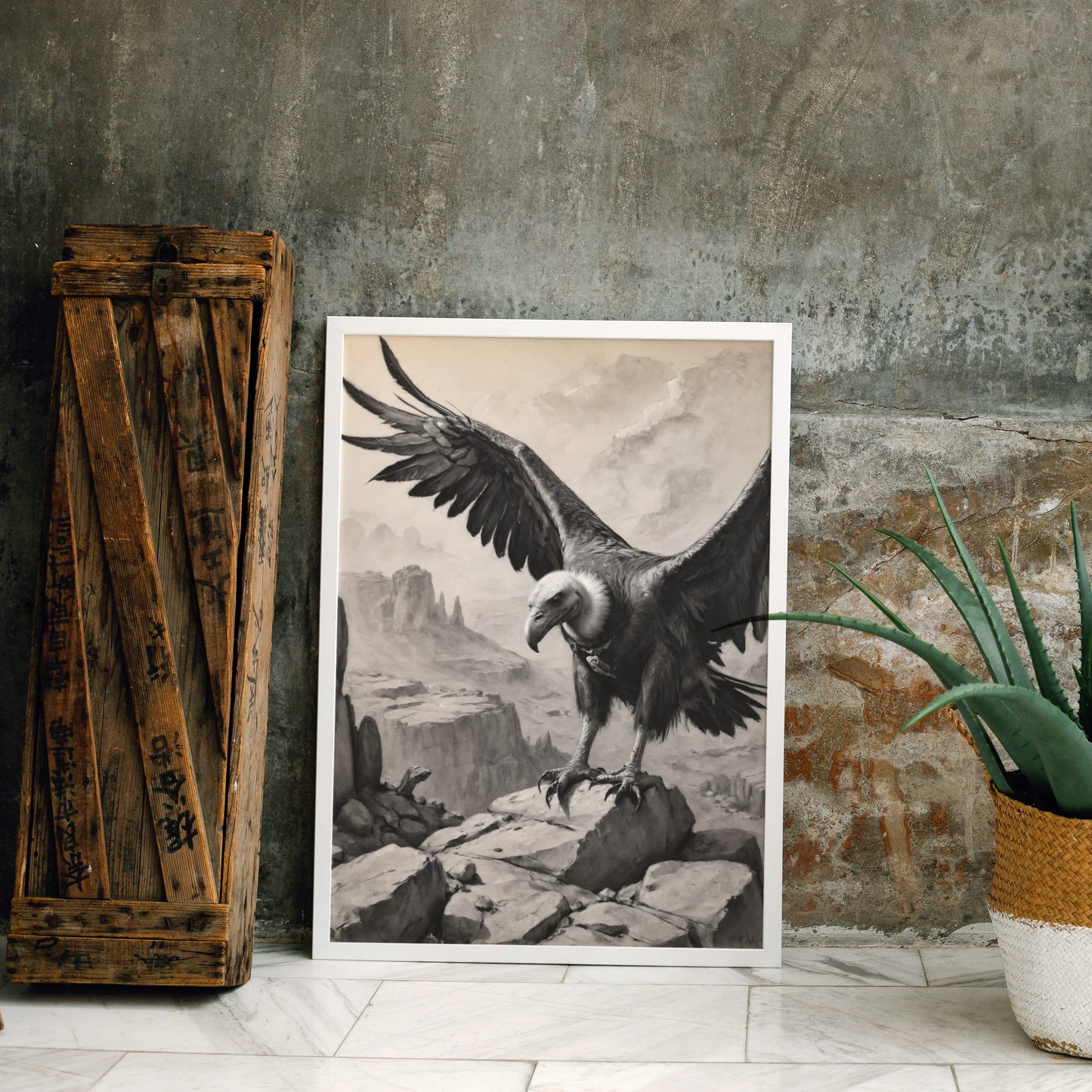 Soaring Dignity - Black & White Charcoal Art Print