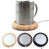 New USB Coffee Cup Warmer Electric Heating Cup Pad Wood Grain Coffee Mug Cup Warmer for Home Office Cup Heater Best Gift Idea