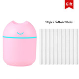 Mini Humidifier Ultrasonic Air Humidifier Essential Oil Diffuser Home Bedroom Office Aromatherapy Spray USB Night Light Filter