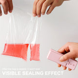 Mini Bag Sealer 2 In 1 Portable Rechargeable Handheld Vacuum Heat Sealers & Cutter for Plastic Bag Storage Food
