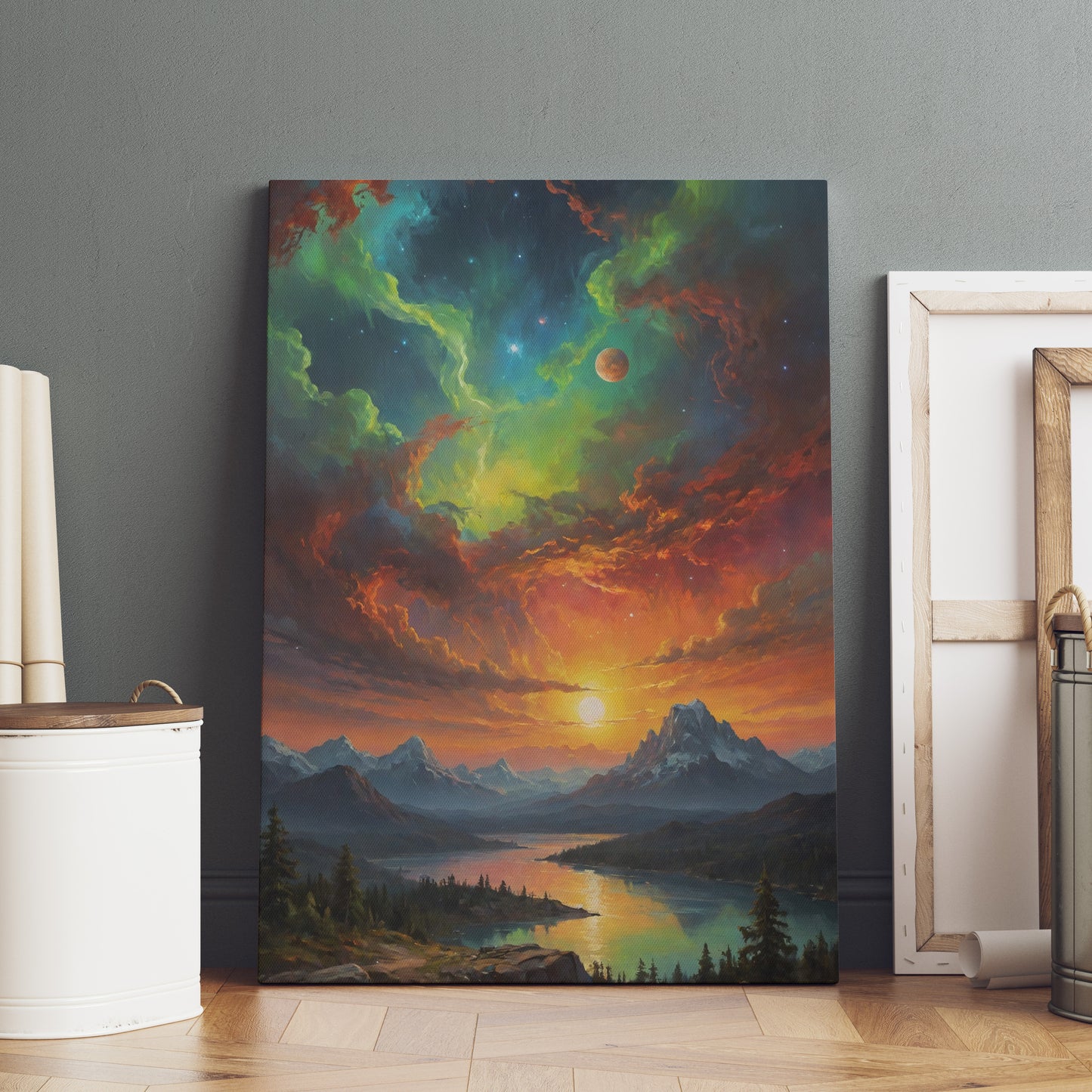 Celestial Dawnscape - Abstract Cosmic Wall Art