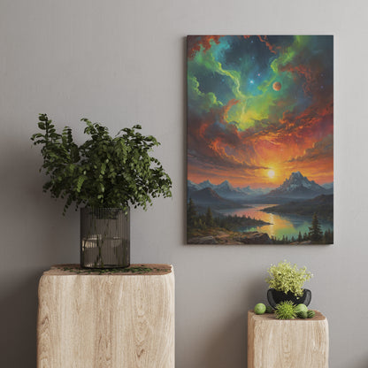 Celestial Dawnscape - Abstract Cosmic Wall Art