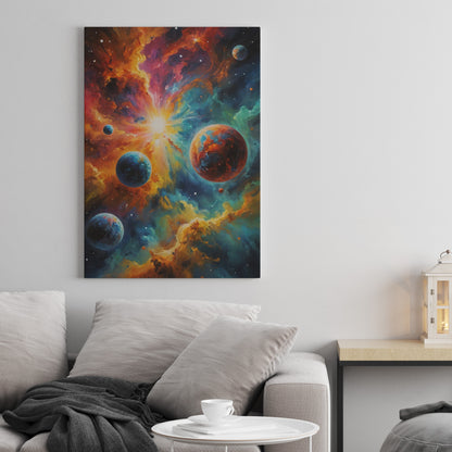 Celestial Symphony - Abstract Cosmic Wall Art