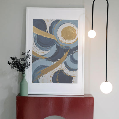 Celestial Harmony - Abstrakt Swirl Print