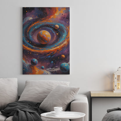 Nebula Symphony - Abstract Cosmic Wall Art