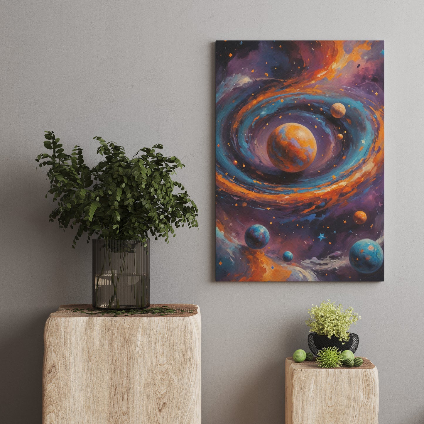 Nebula Symphony - Abstract Cosmic Wall Art