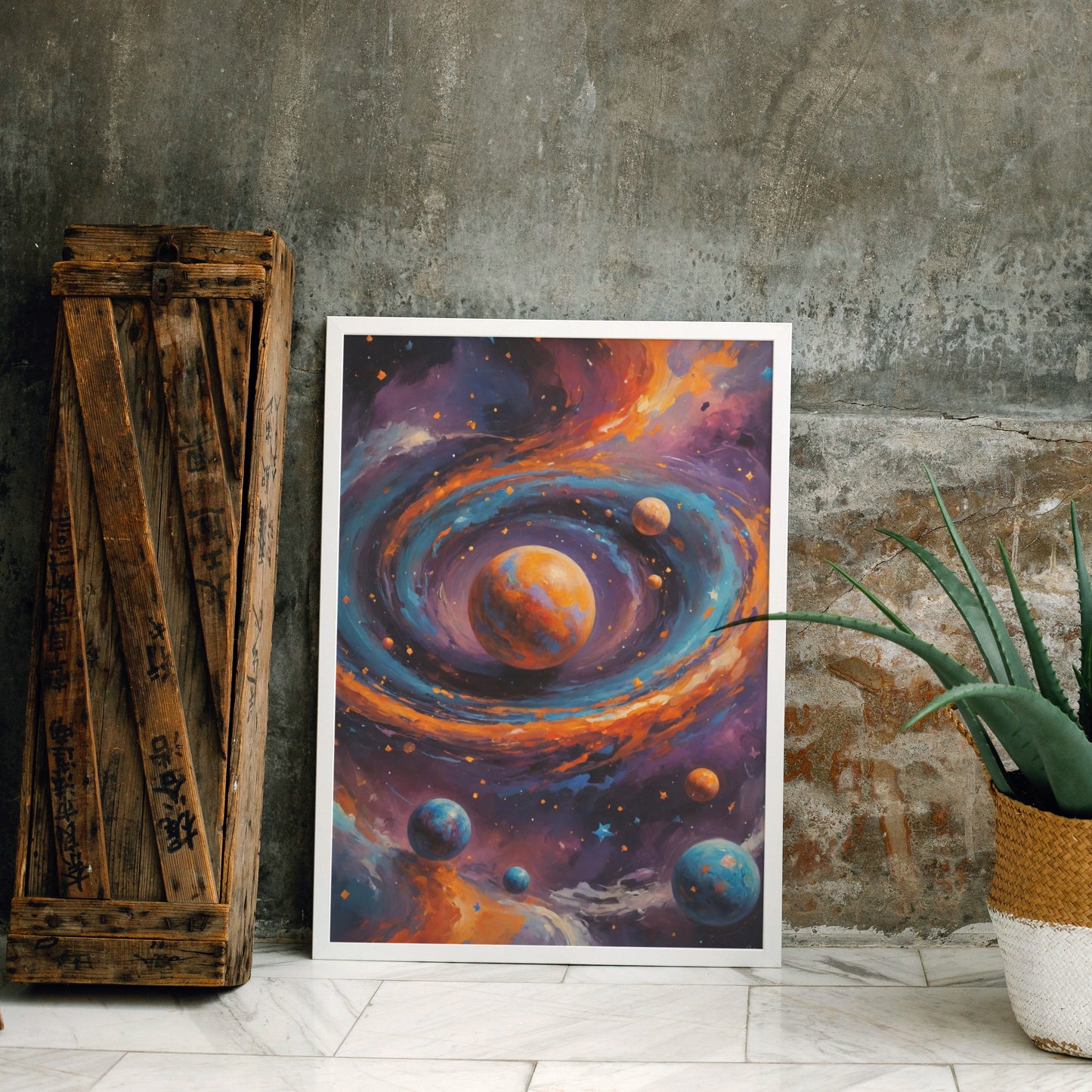 Nebula Symphony - Abstract Cosmic Wall Art