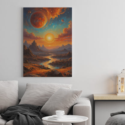 Celestial Horizon   - Abstract Cosmic Wall Art