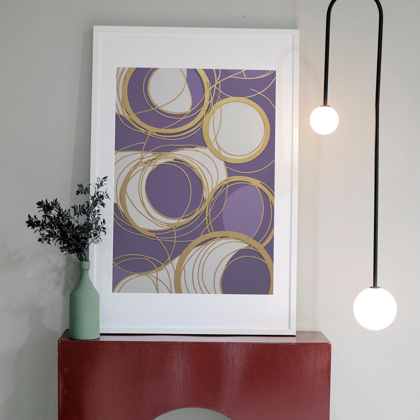 Eteriska cirklar Harmony - Abstrakt Swirl Print