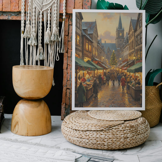 Enchanted Winter Market - Christmas Themed Art Print