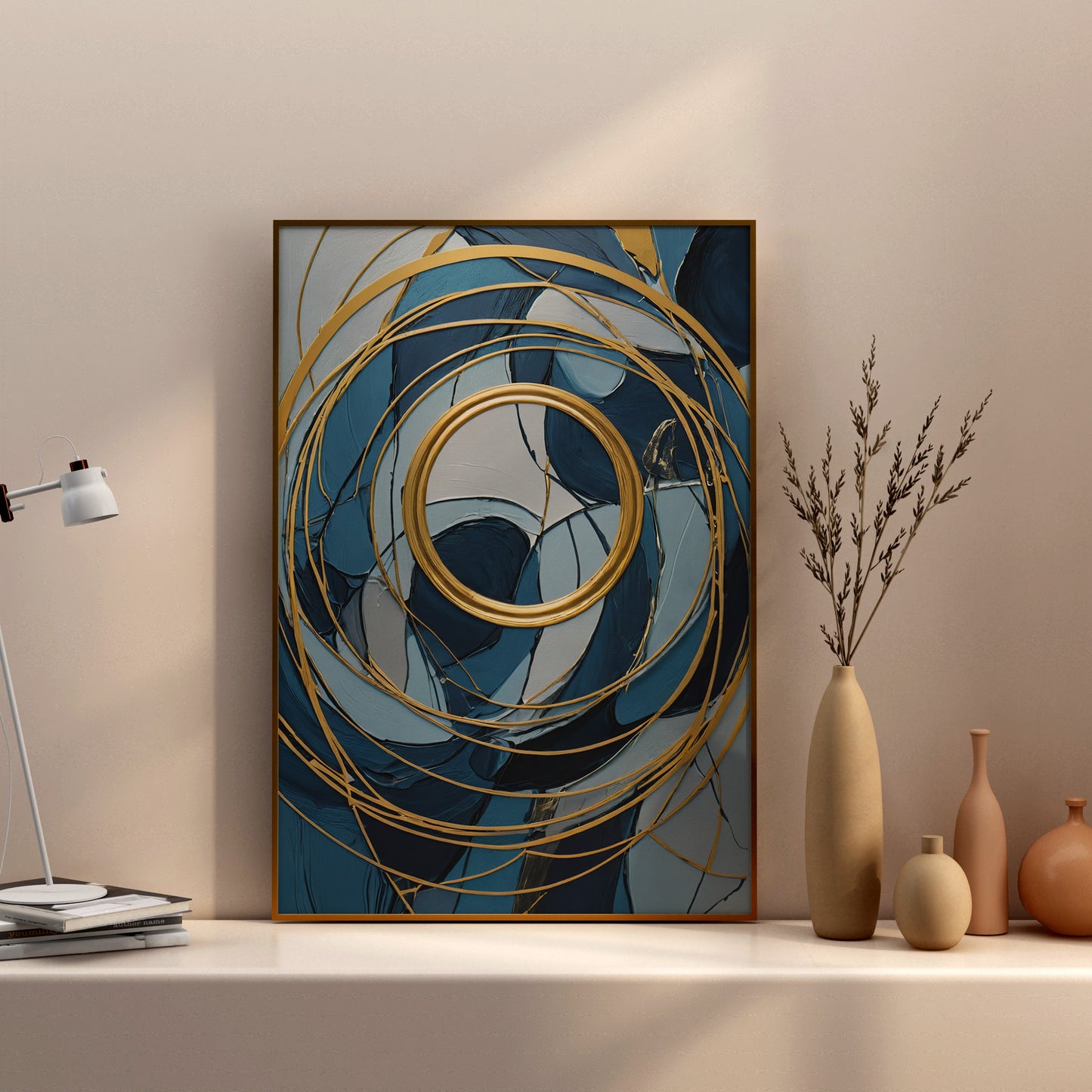 Golden Spiral Dance - Abstract Swirl Print