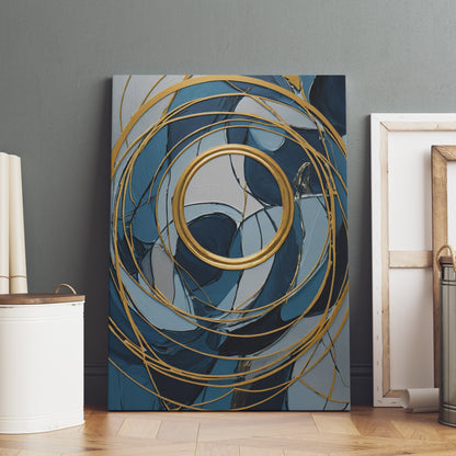 Golden Spiral Dance - Abstract Swirl Print