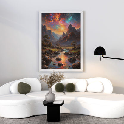 Valley Radiance - Abstract Cosmic Wall Art