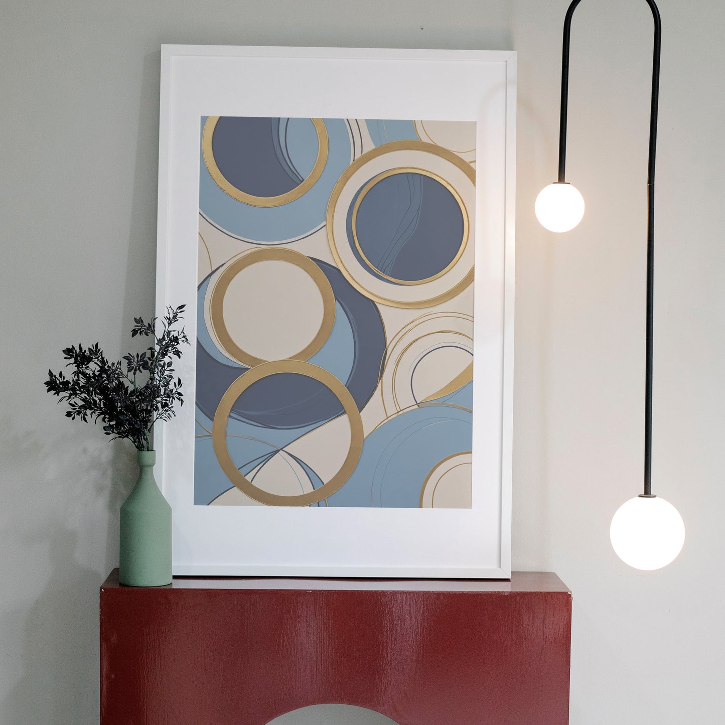 Harmony in Circles - Abstrakt Swirl Print