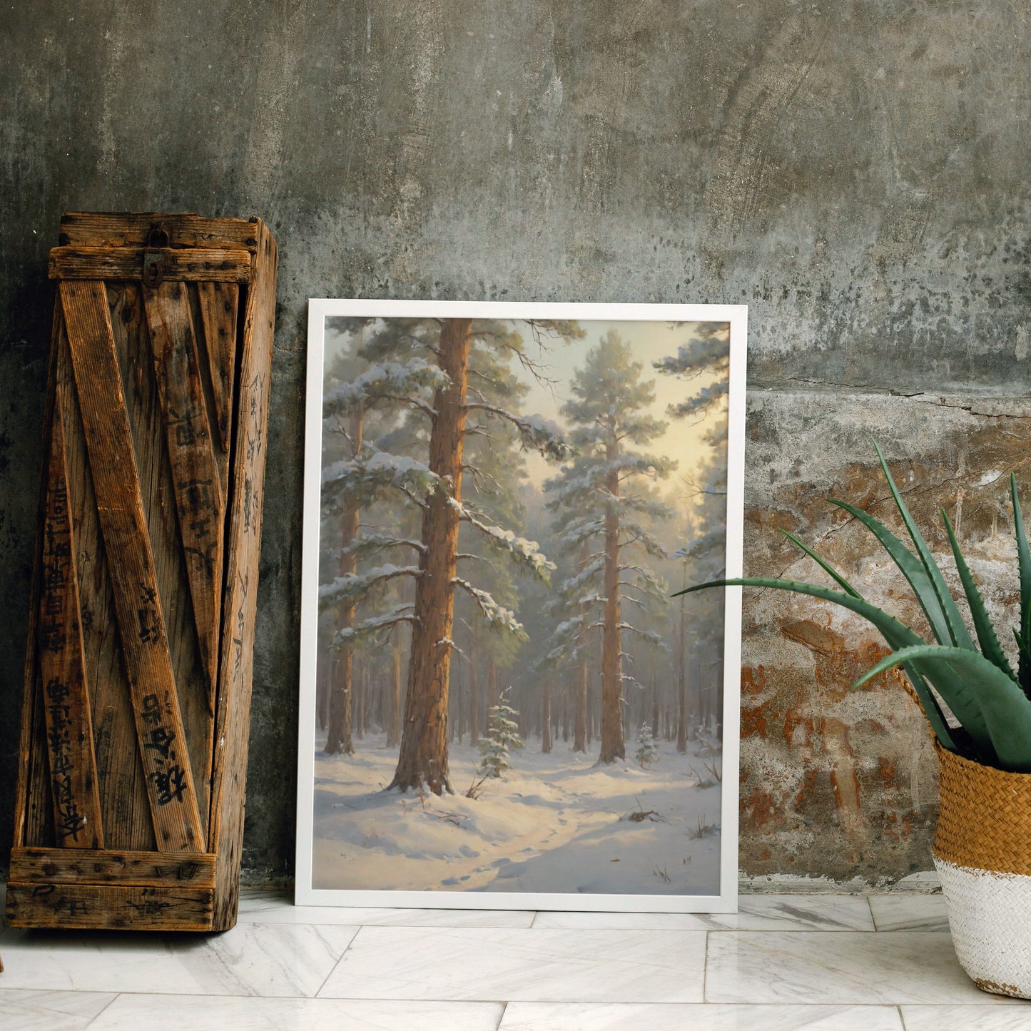 Whispering Winter Pines - Christmas Themed Art Print