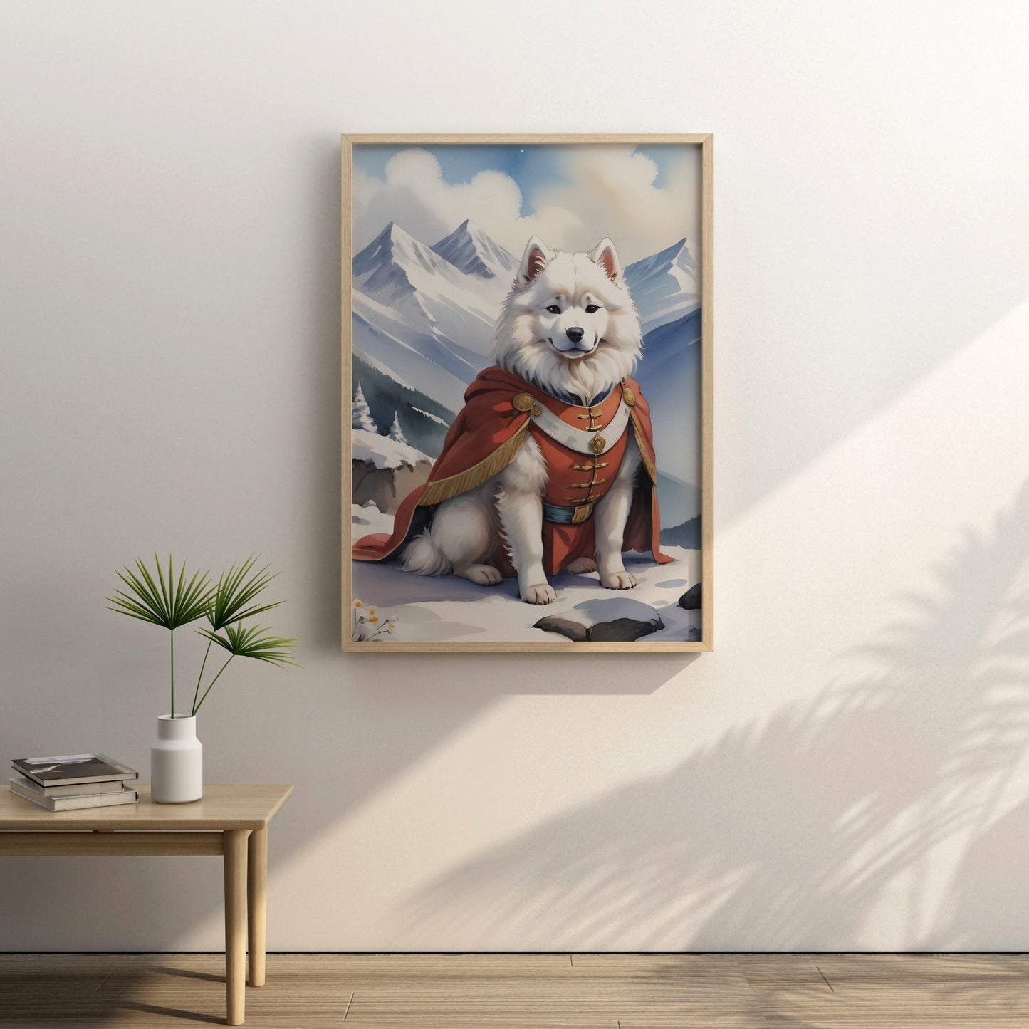 Regal Alpine Guardian - Fantasy Dog Watercolor Print