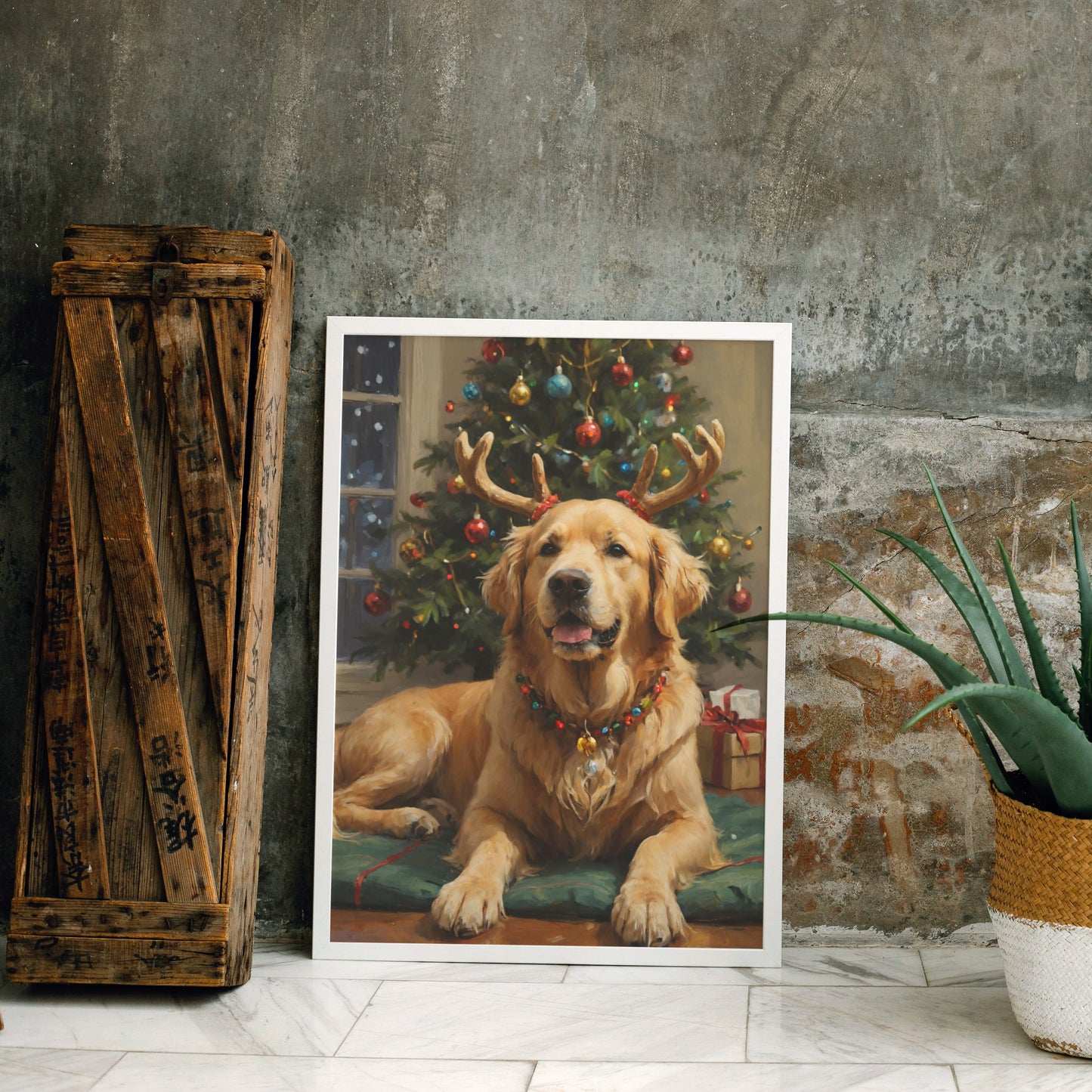 Regal Holiday Companion - Christmas Themed Art Print