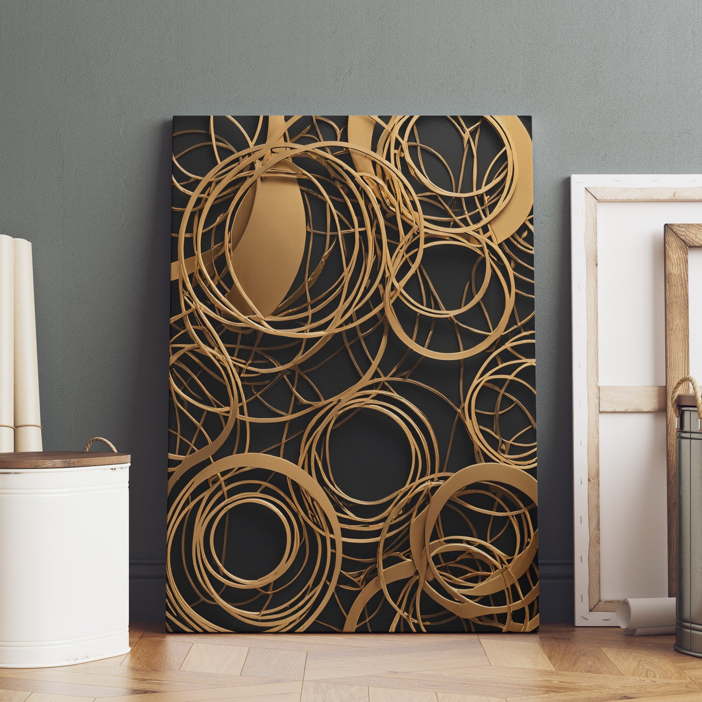 Golden Complexity - Abstract Swirl Print