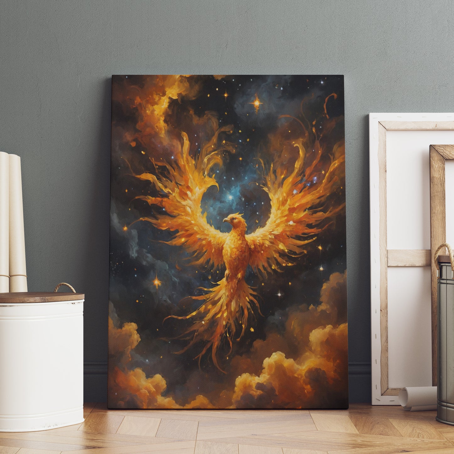 Phoenix Ascending - Abstract Cosmic Wall Art