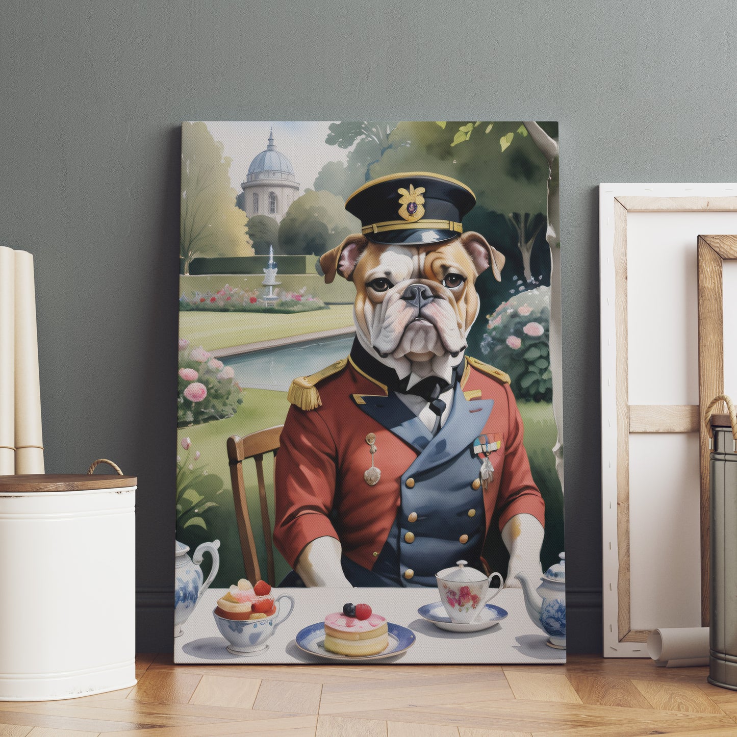 Regal Afternoon Tea - Fantasy Dog Watercolor Print