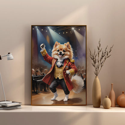 Barking Maestro - Fantasy Dog Watercolor Print