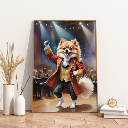 Barking Maestro - Fantasy Dog Watercolor Print