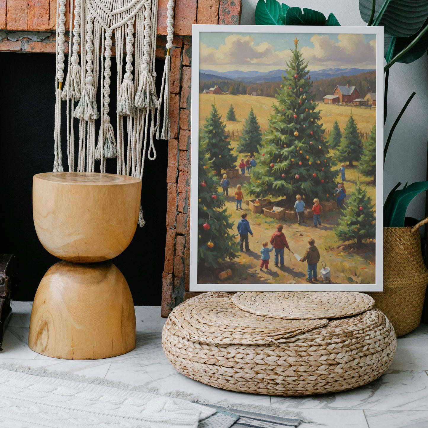 Joyful Holiday Harvest - Christmas Themed Art Print