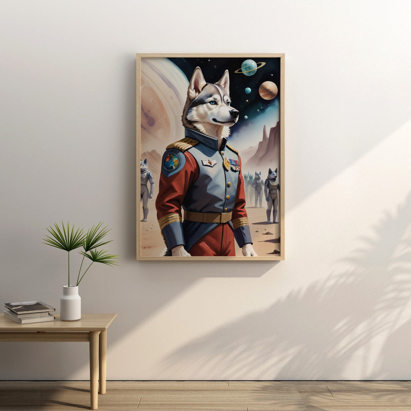 Galactic Canine Commander - Fantasy Dog Watercolor Print