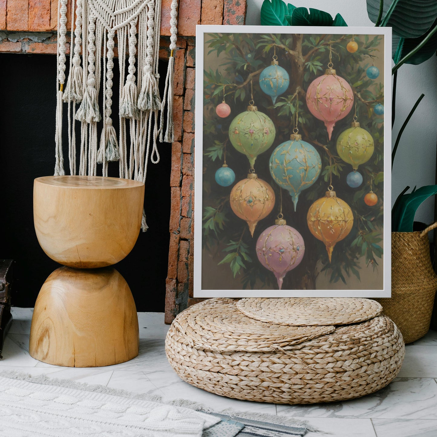 Whimsical Orbs - Christmas Themed Art Print