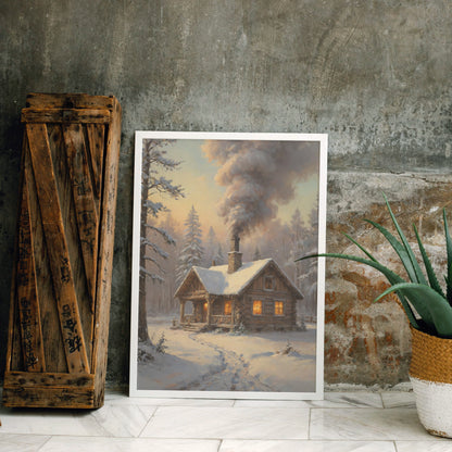 Winter's Warm Embrace - Christmas Themed Art Print