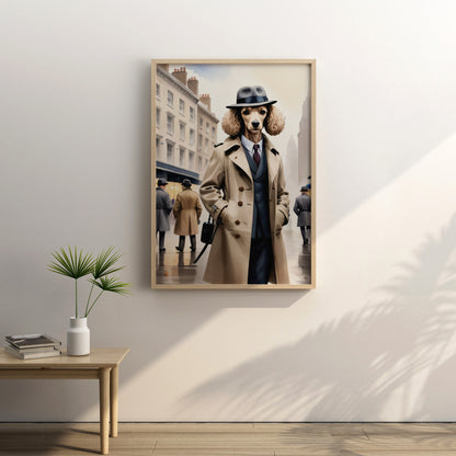 Canine Detective - Fantasy Dog Watercolor Print