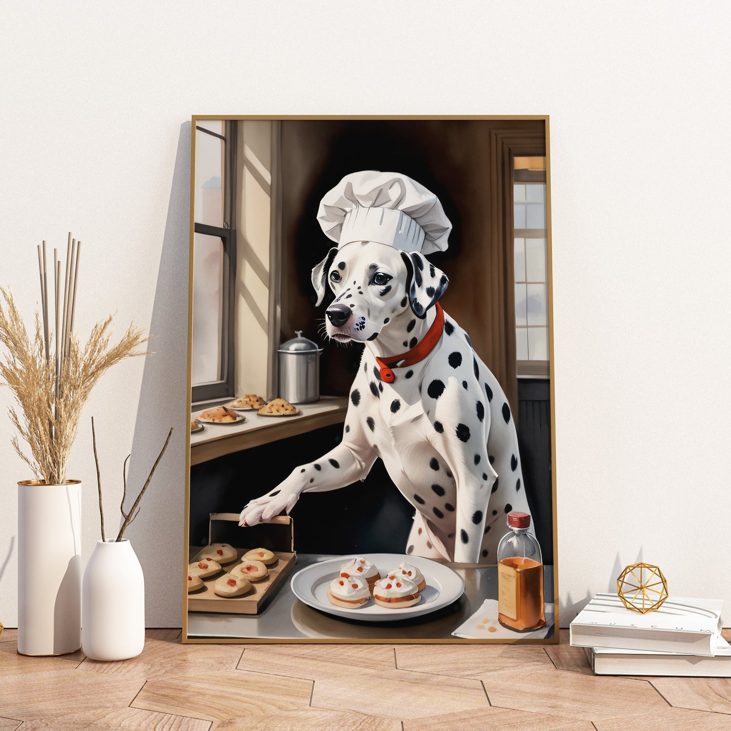 Gourmet Spot Delights - Fantasy Dog Watercolor Print