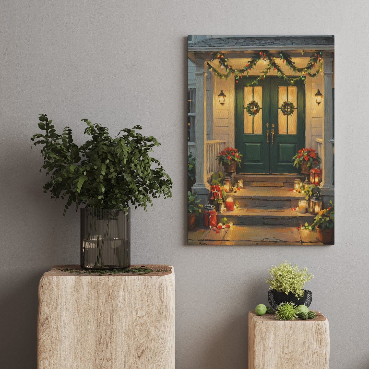 Holiday Glow Entrance - Christmas Themed Art Print