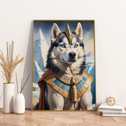 Royal Arctic Majesty - Fantasy Dog Watercolor Print