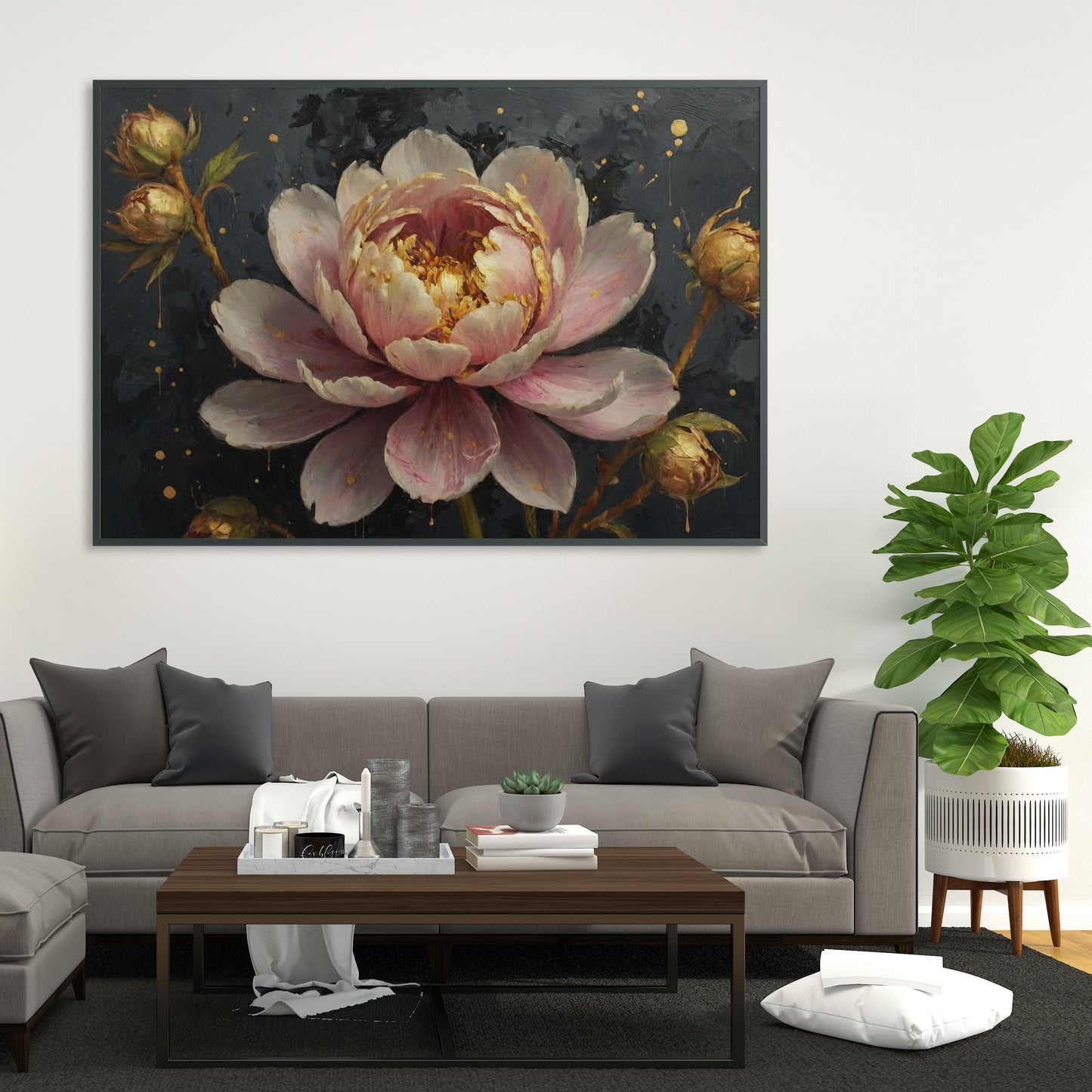 Opulent Blossom Burst - Abstract Floral Art