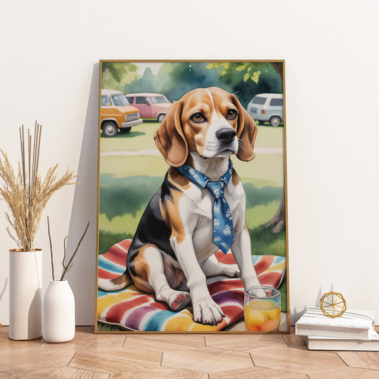 Elegance in the Park - Fantasy Dog Watercolor Print