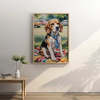 Elegance in the Park - Fantasy Dog Watercolor Print