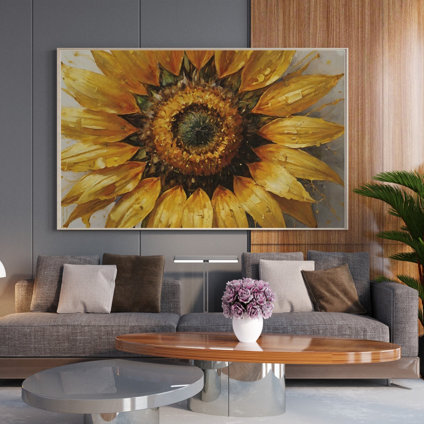 Radiant Sunburst Symphony - Abstract Floral Art