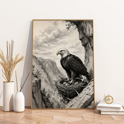 Majestic Vigilance - Charcoal Art Print