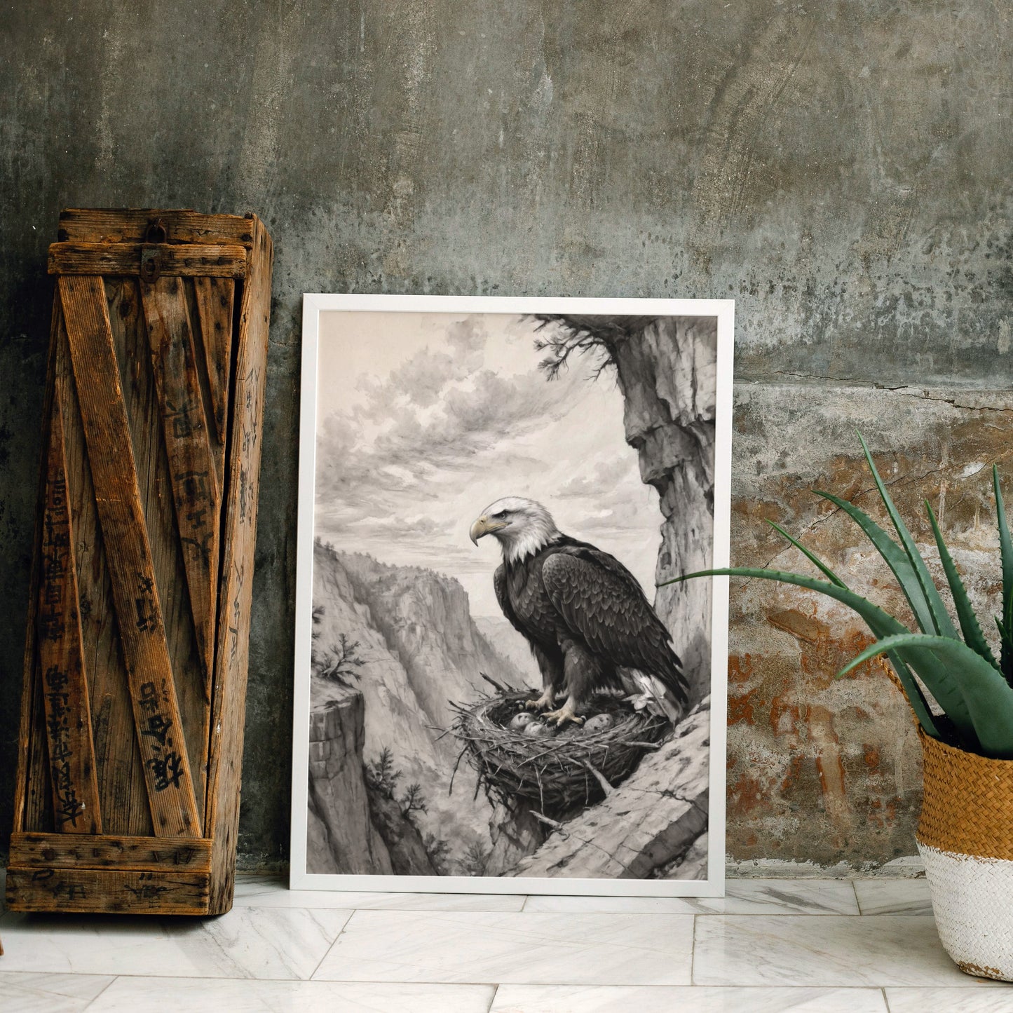 Majestic Vigilance - Charcoal Art Print