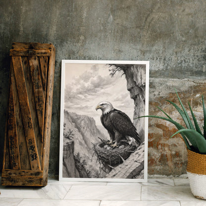 Majestic Vigilance - Charcoal Art Print