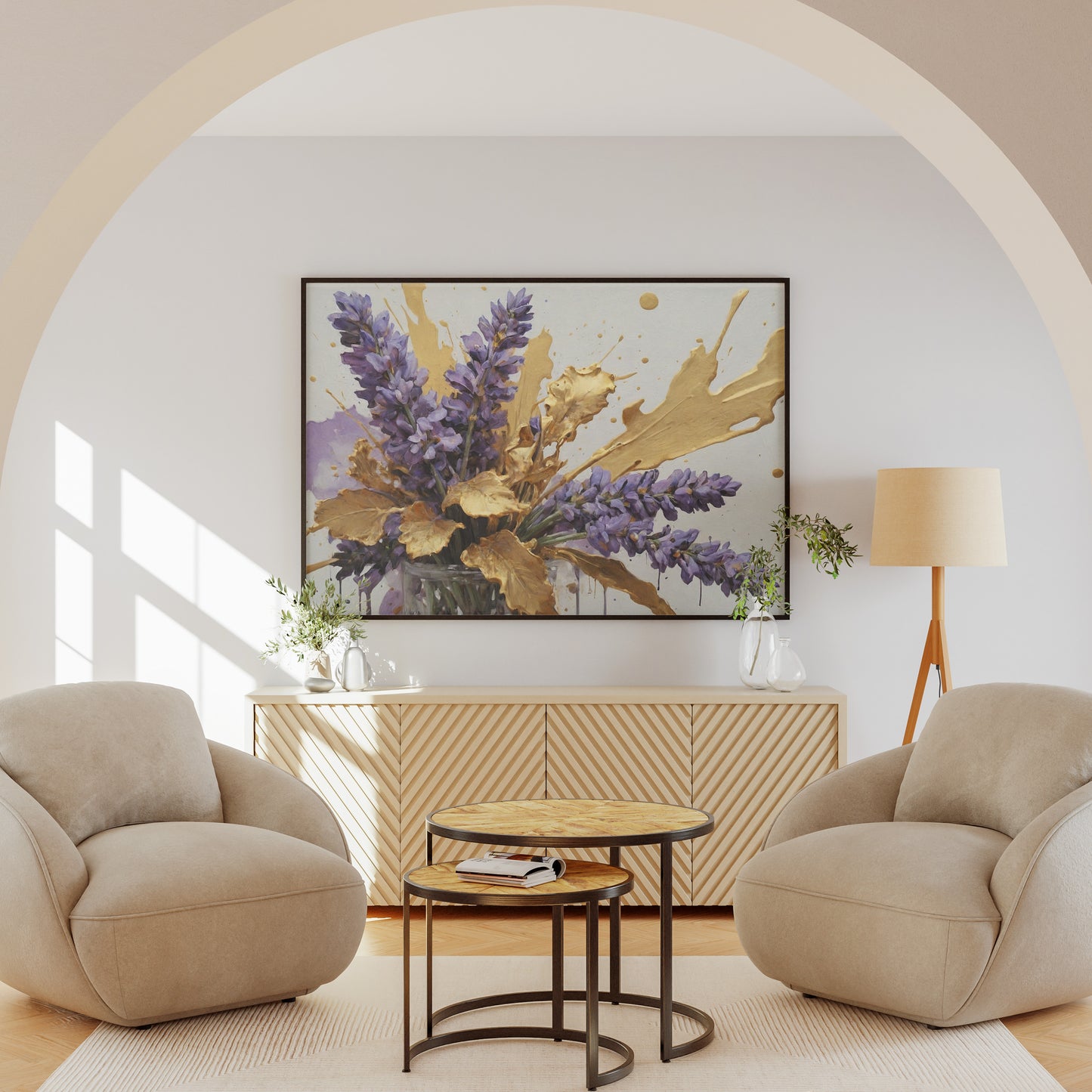 Lavender Elegance - Abstract Floral Art