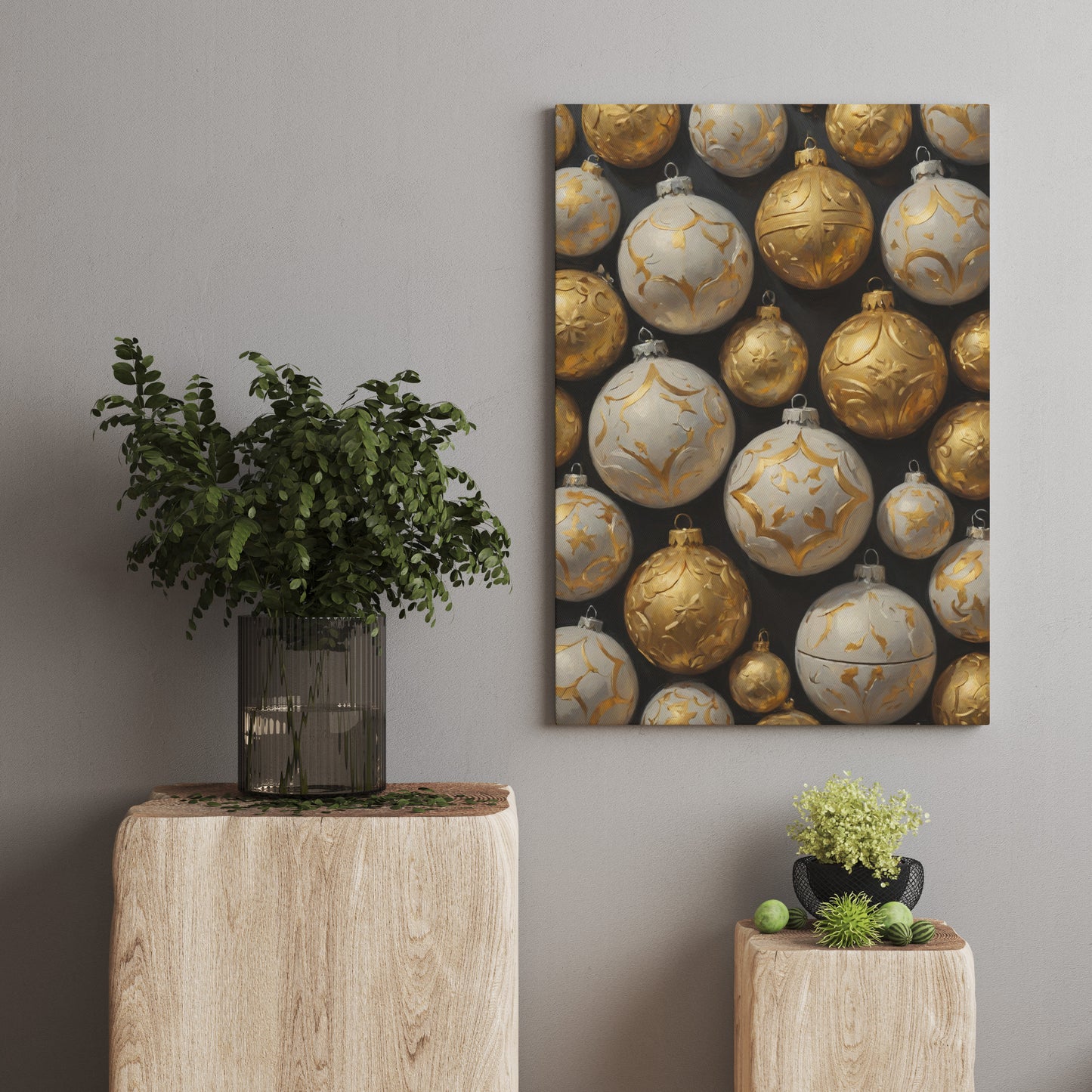 Opulent Orbs Delight - Christmas Themed Art Print