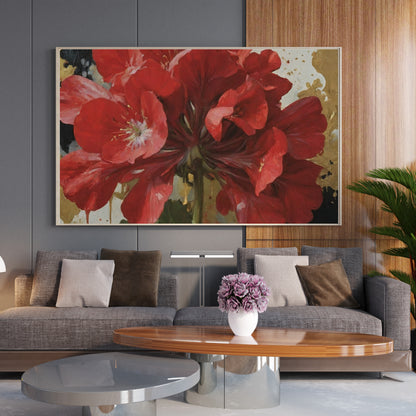 Radiant Scarlet  - Abstract Floral Art