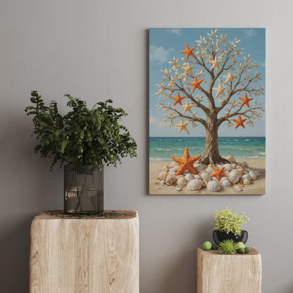 Celestial Shore Tree - Christmas Themed Art Print