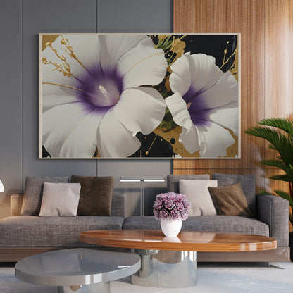 Golden Tranquility - Abstract Floral Art