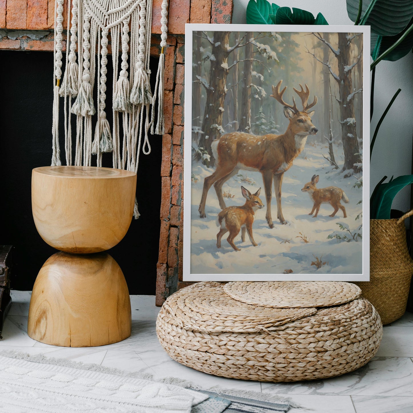 Winter Woodland Majesty - Christmas Themed Art Print