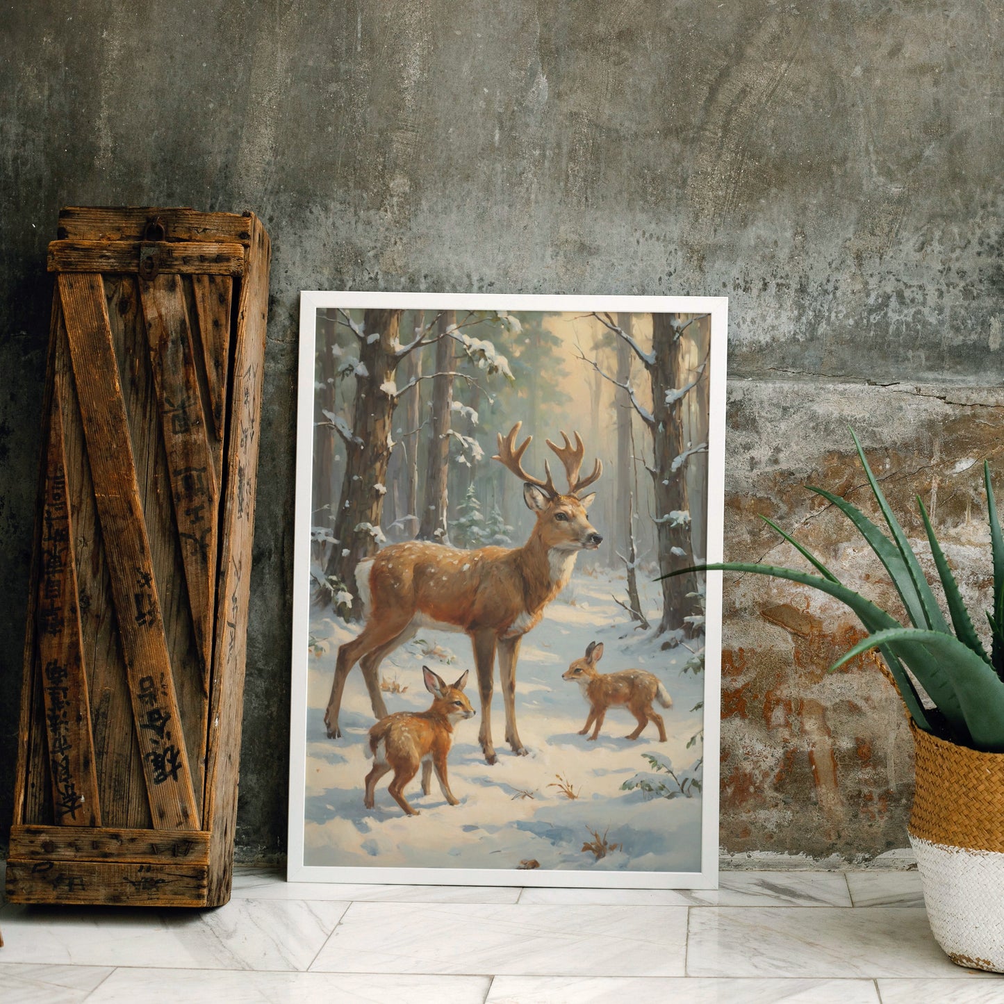 Winter Woodland Majesty - Christmas Themed Art Print