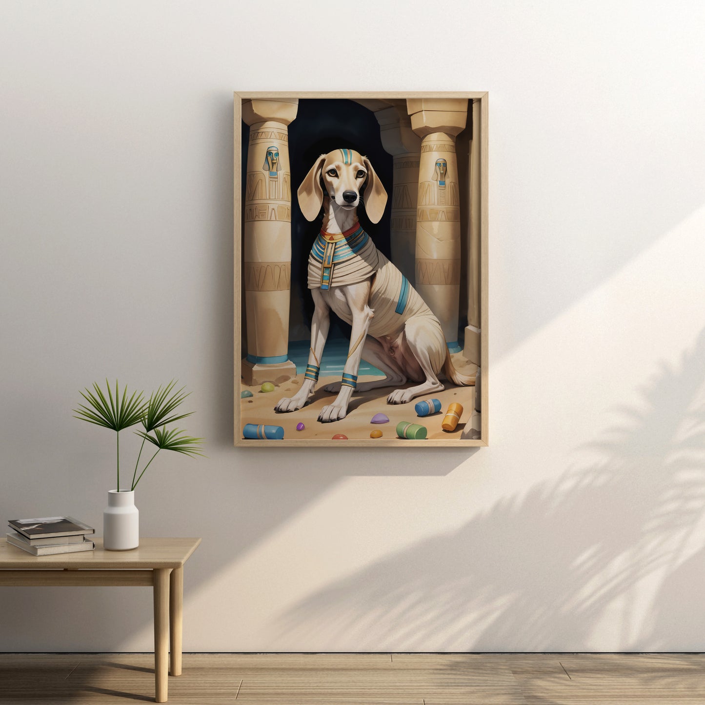 Regal Canine Pharaoh - Fantasy Dog Watercolor Print