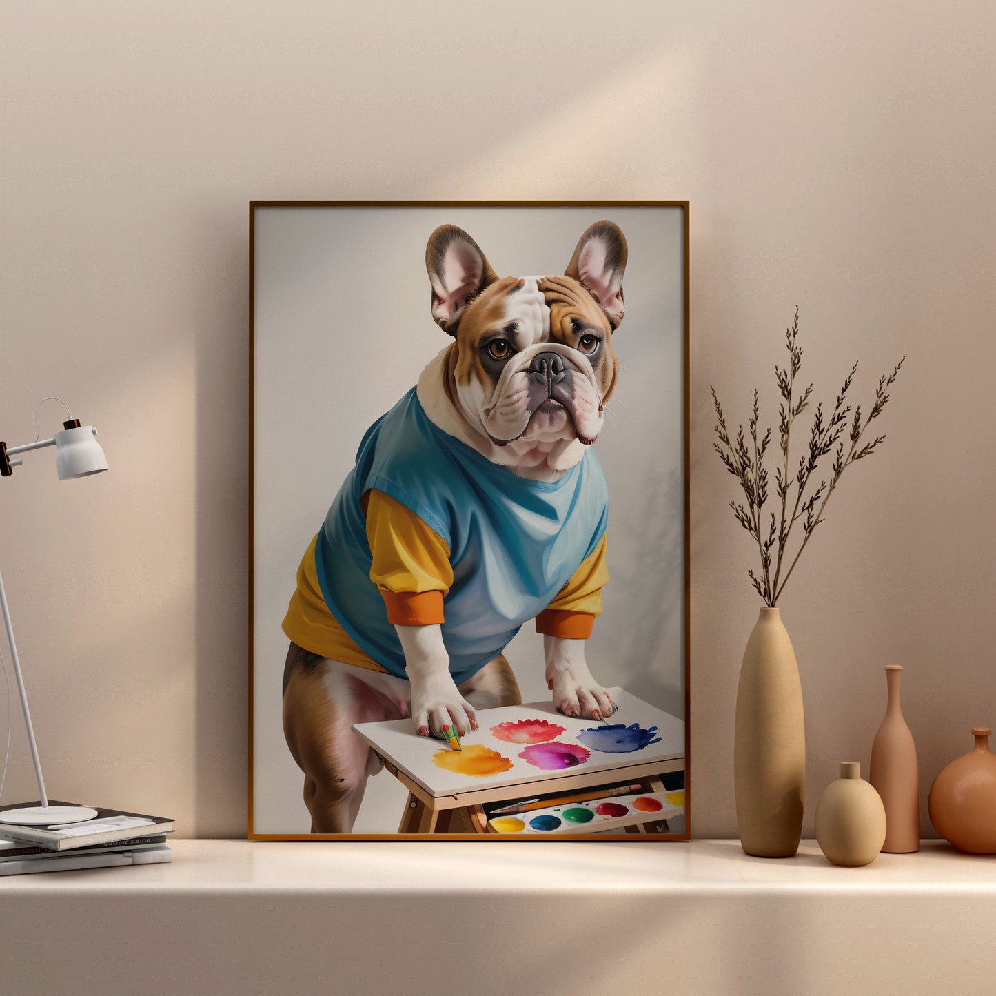 Artist's Canine Muse - Fantasy Dog Watercolor Print